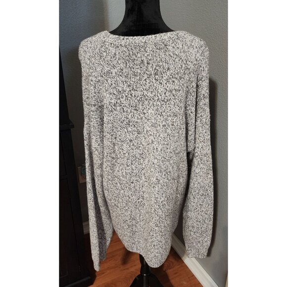 Arizona Jean Co. Gray & White Knit Oversized Sweater XXL New - Picture 5 of 8
